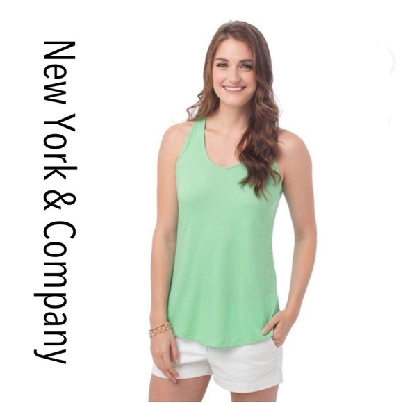 New York & Company Tops - New York & Company Mint Green Razorback Tank Exercise Top